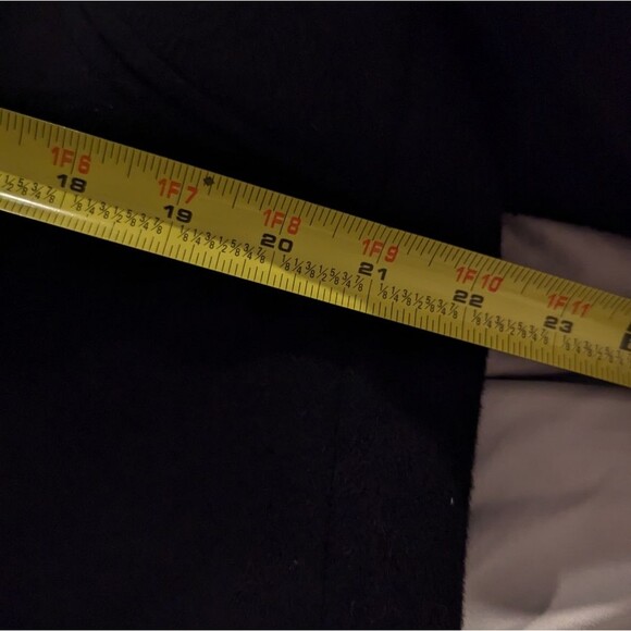 Fortsmann by Loring Black wool double breasted jacket full length coat size M - Picture 9 of 10